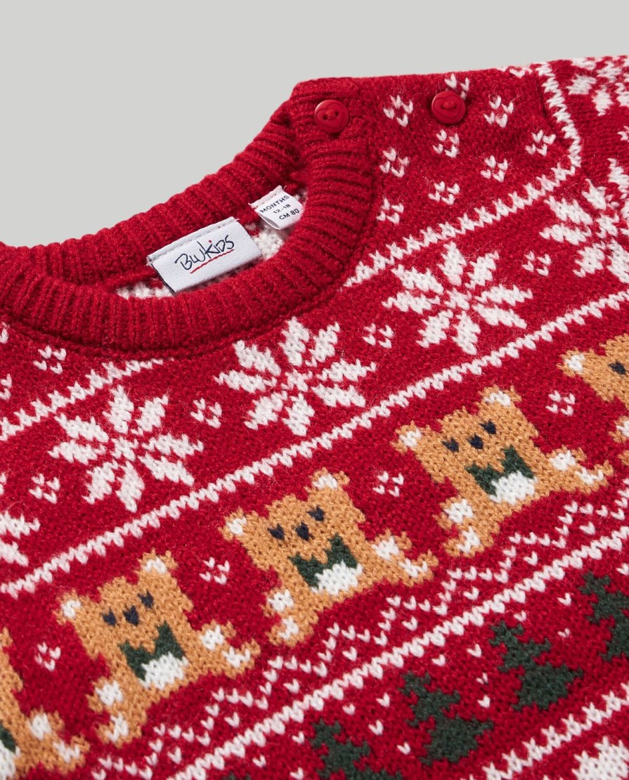 Neonata 9-36 Mesi Blukids Maglioncini | Tricot Girocollo Natale Neonata