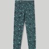 Bambini Blukids Leggings | Leggings In Cotone Elasticizzato Stampati Bambina