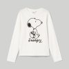 Ragazzi Blukids Magliette | T-Shirt Con Ricamo Snoopy Ragazza