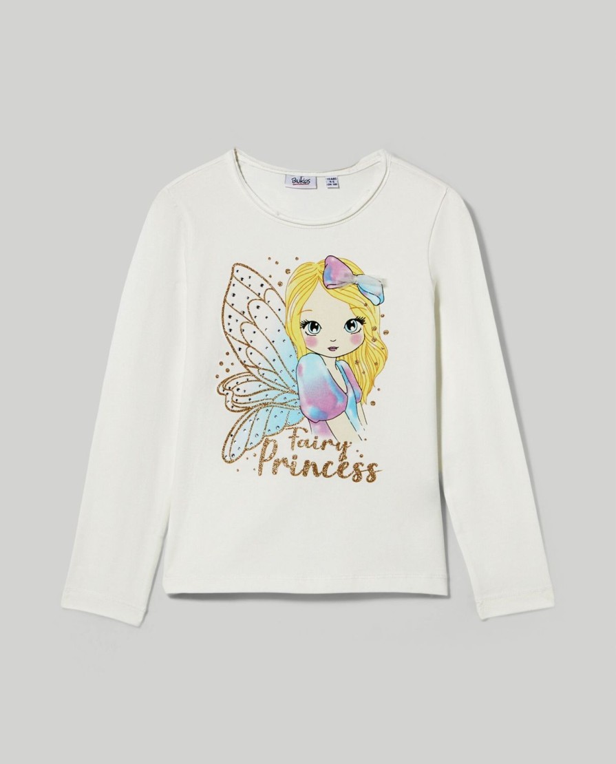 Bambini Blukids Magliette | T-Shirt Con Stampa Glitter Bambina