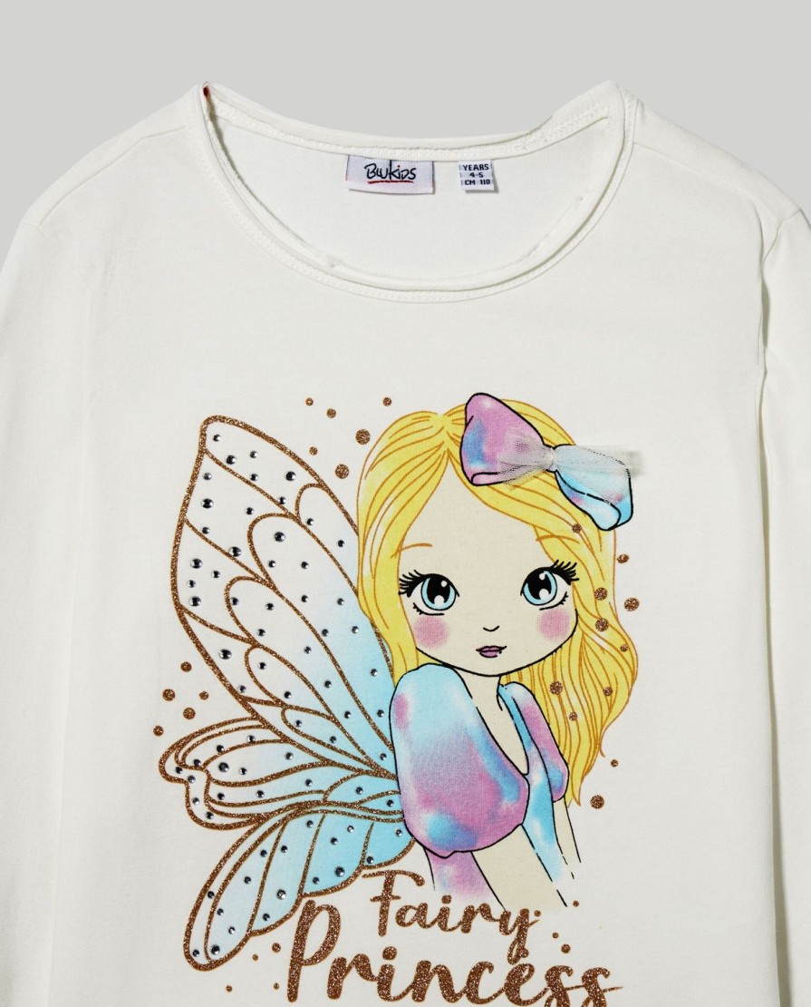 Bambini Blukids Magliette | T-Shirt Con Stampa Glitter Bambina