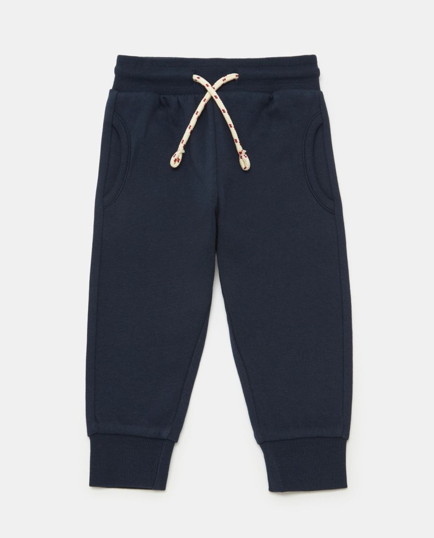 Neonato 9-36 Mesi Blukids Pantaloni E Jeans | Pantaloni Jogger In Felpa Di Puro Cotone Neonato