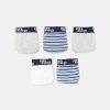 Ragazzi Blukids Slip E Boxer | Pack 5 Slip Con Elastico Jacquard In Puro Cotone Ragazzo