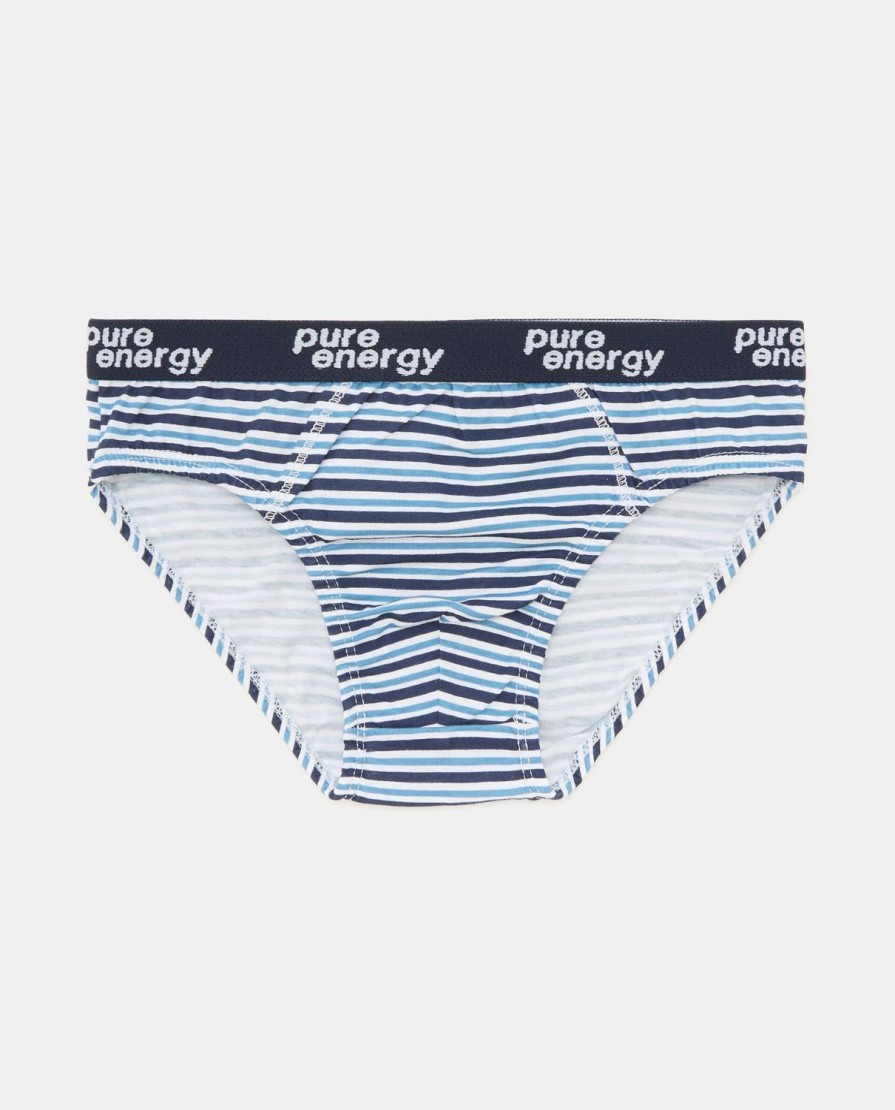 Ragazzi Blukids Slip E Boxer | Pack 5 Slip Con Elastico Jacquard In Puro Cotone Ragazzo