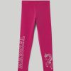 Bambini Blukids Leggings | Leggings In Cotone Elasticizzato Con Stampa Glitter Bambina