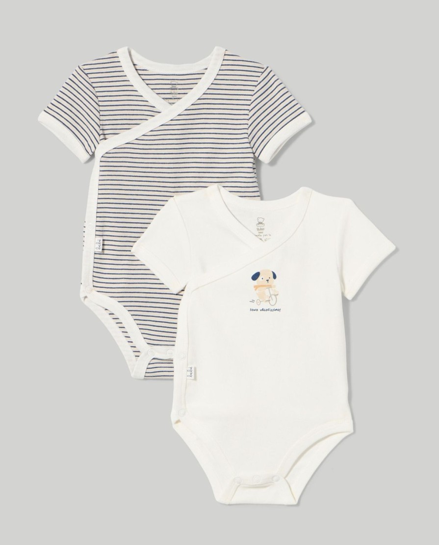 Nascita Blukids Body | Pack 2 Body In Interlock Di Puro Cotone