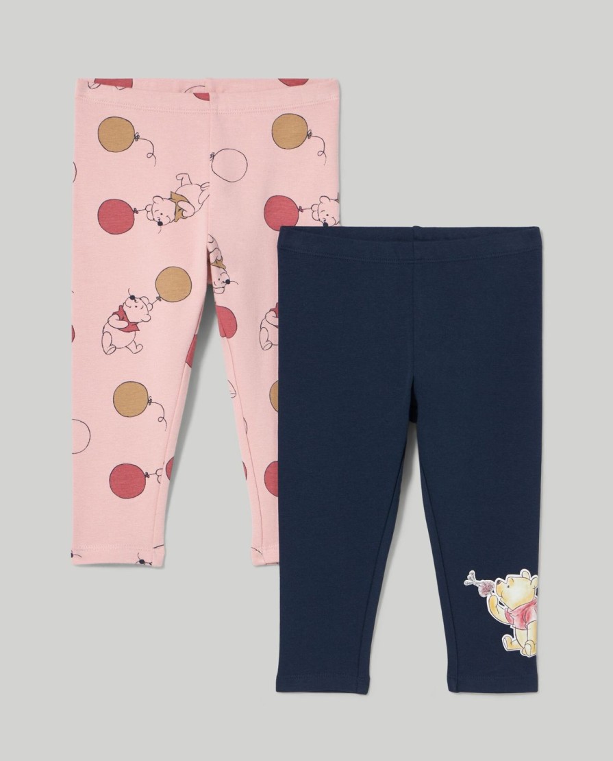 Neonata 9-36 Mesi Blukids Pantaloni E Jeans | Pack 2 Leggings In Cotone Stretch Neonata