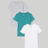 Ragazzi Blukids Magliette E Canottiere | Pack 3 T-Shirt Intime In Puro Cotone Ragazzo