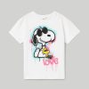 Ragazzi Blukids Magliette | T-Shirt Peanuts In Puro Cotone Ragazza