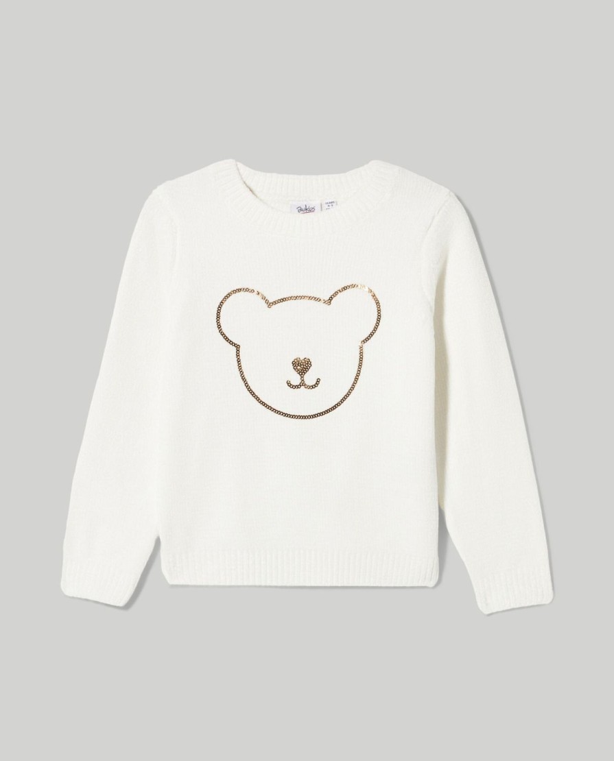 Bambini Blukids Maglioni | Maglia In Ciniglia Con Paillettes Bambina