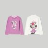 Bambini Blukids Magliette | Pack 2 T-Shirt E Dolcevita In Interlock Bambina