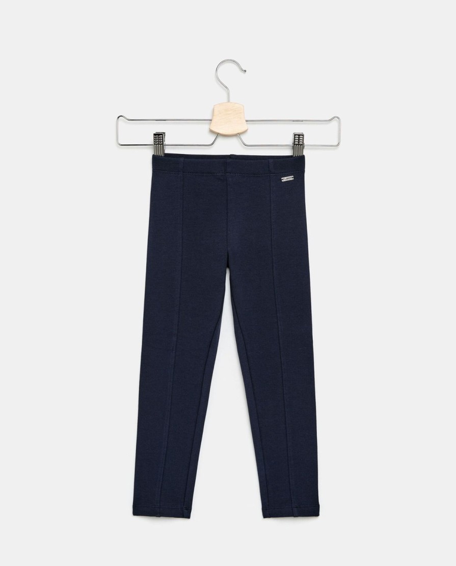 Bambini Blukids Jeans E Pantaloni | Pantaloni Stretti In Cotone Elasticizzato Bambina