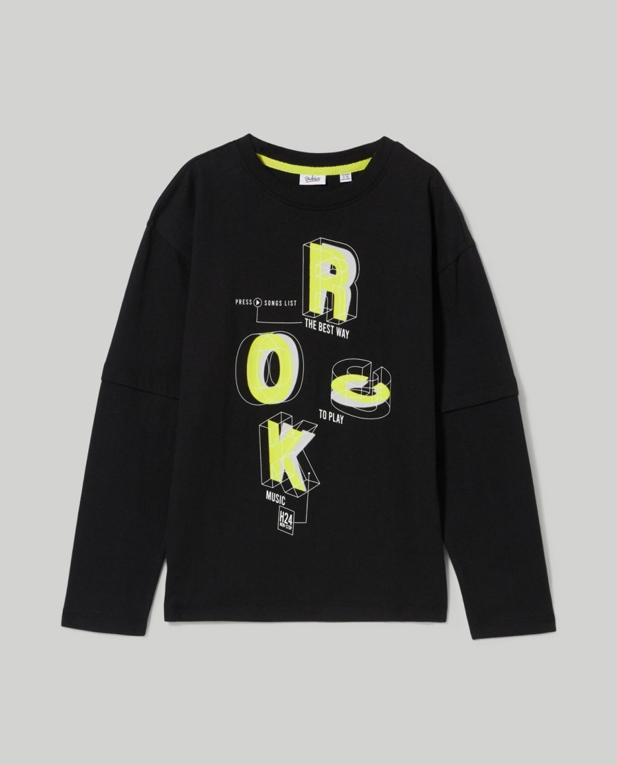 Ragazzi Blukids Magliette | T-Shirt In Puro Cotone Con Stampa Ragazzo