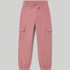 Ragazzi Blukids Jeans E Pantaloni | Pantaloni In Cotone Garzato Cargo Fit Ragazza