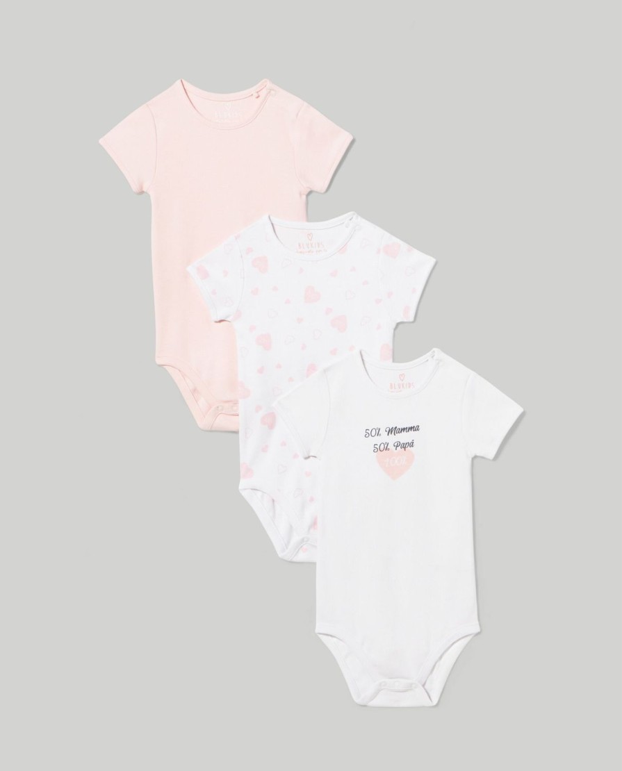 Nascita Blukids Body | Pack 3 Body In Puro Cotone Neonata