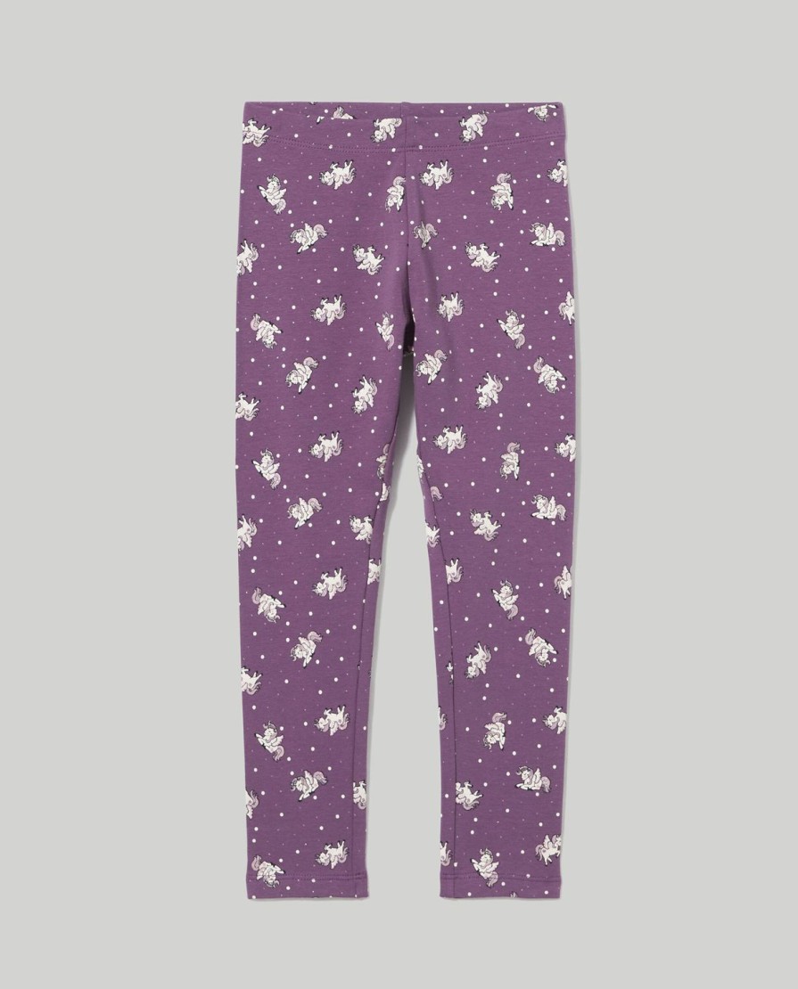 Bambini Blukids Leggings | Leggings In Felpa Di Cotone Elasticizzata Con Glitter Bambina