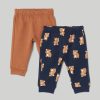 Neonato 9-36 Mesi Blukids Pantaloni E Jeans | Pack 2 Pantaloni In French Terry Di Puro Cotone Neonato