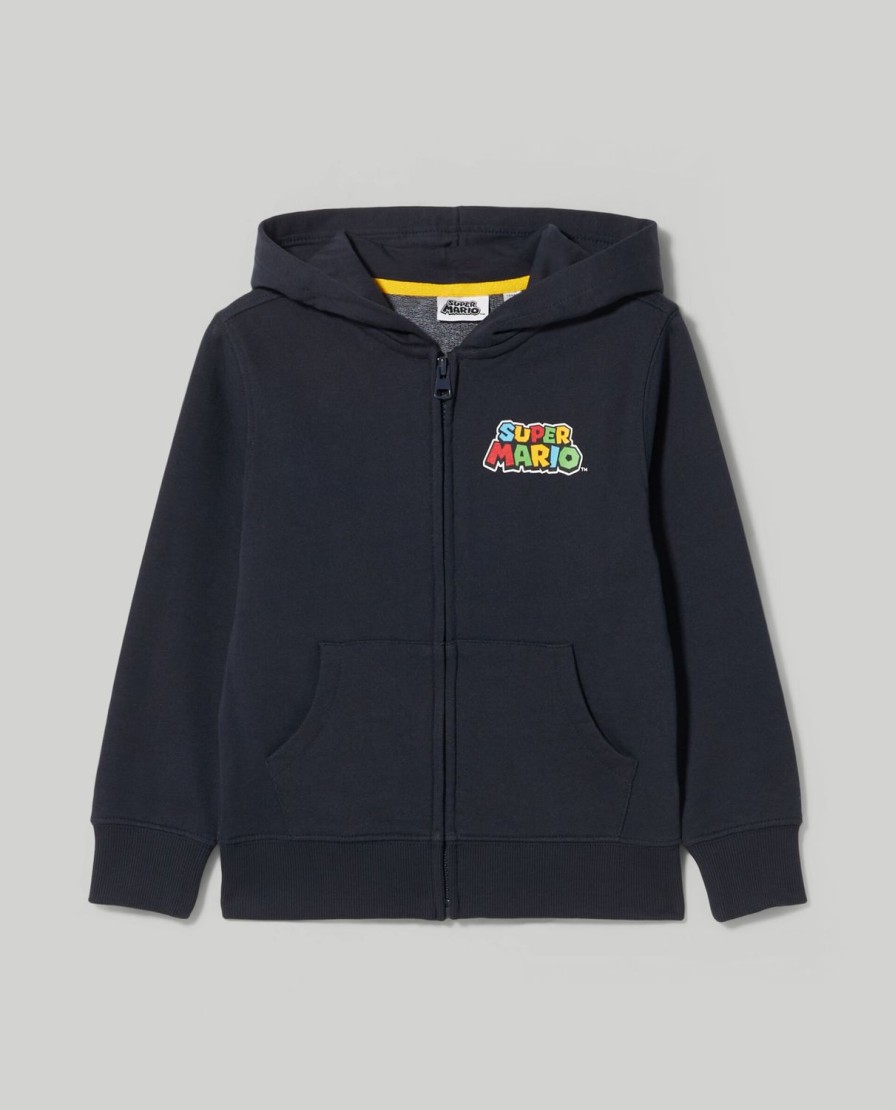 Bambini Blukids Felpe | Felpa Full Zip Con Cappuccio Bambino