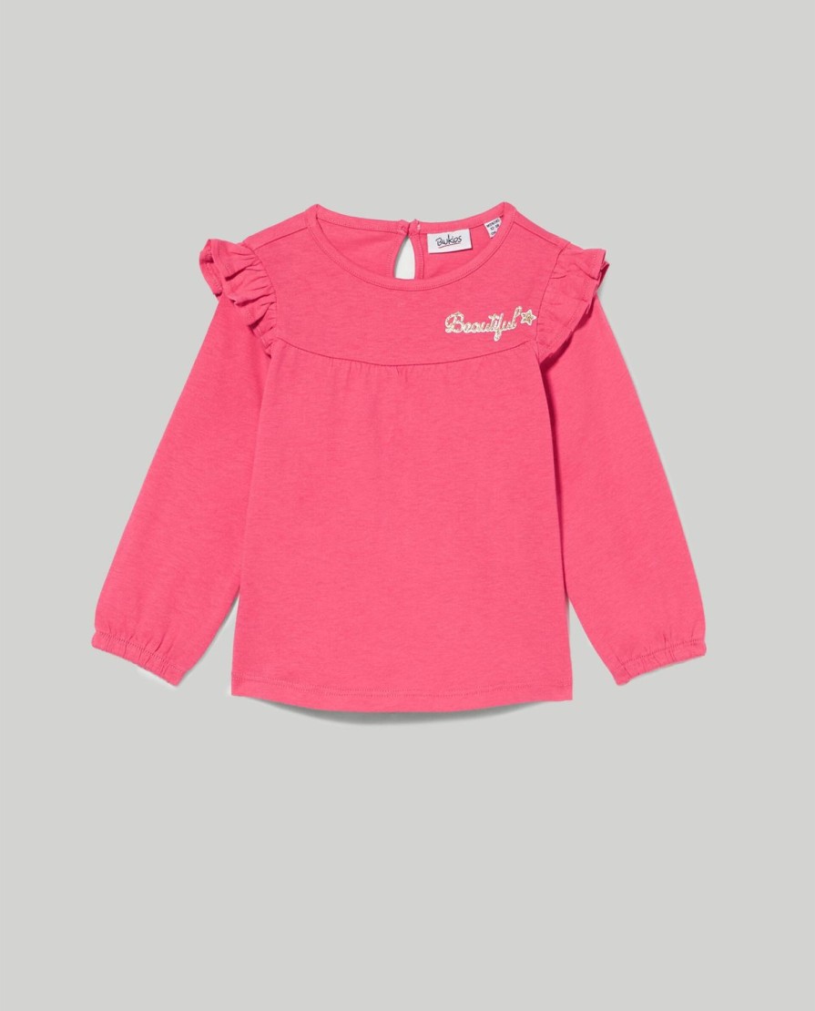 Neonata 9-36 Mesi Blukids Magliette | T-Shirt In Puro Cotone Con Rouches Neonata