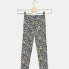 Bambini Blukids Jeans E Pantaloni | Leggings A Fantasia Floreale In Cotone Elasticizzato Bambina