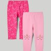 Neonata 9-36 Mesi Blukids Pantaloni E Jeans | Pack 2 Leggings In Cotone Stretch Neonata