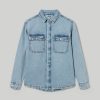 Ragazzi Blukids Camicie | Camicia In Denim Di Puro Cotone Ragazzo