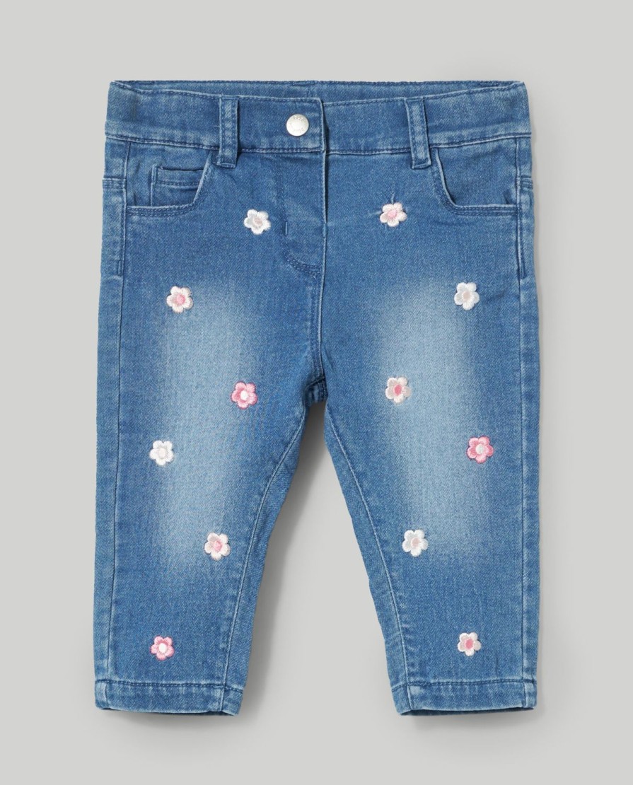 Neonata 9-36 Mesi Blukids Pantaloni E Jeans | Pantaloni In Denim Di Felpa Neonata