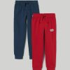 Bambini Blukids Jeans E Pantaloni | Pack 2 Joggers In Puro Cotone Bambino