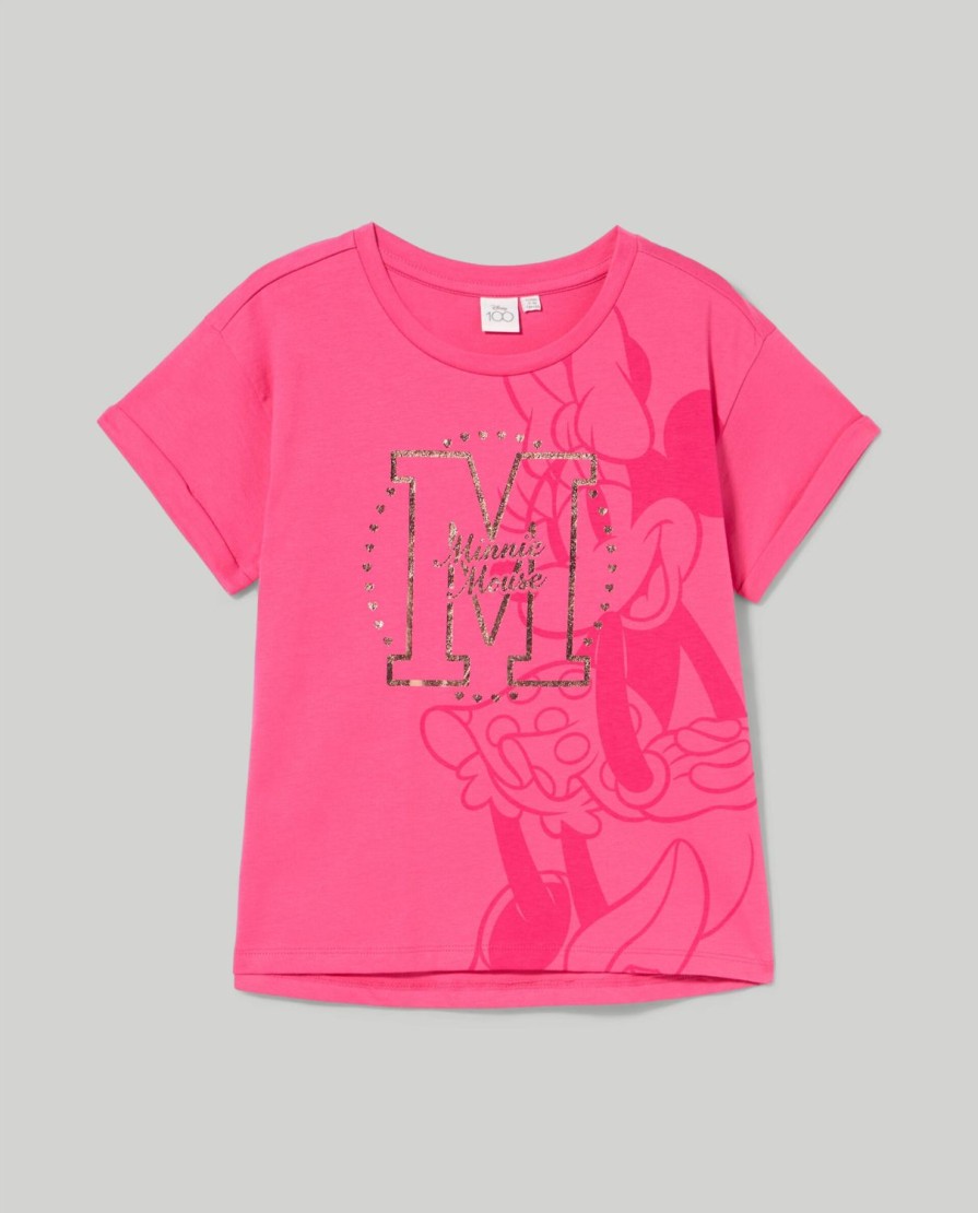 Ragazzi Blukids Disney | T-Shirt In Puro Cotone Con Stampa Disney Ragazza