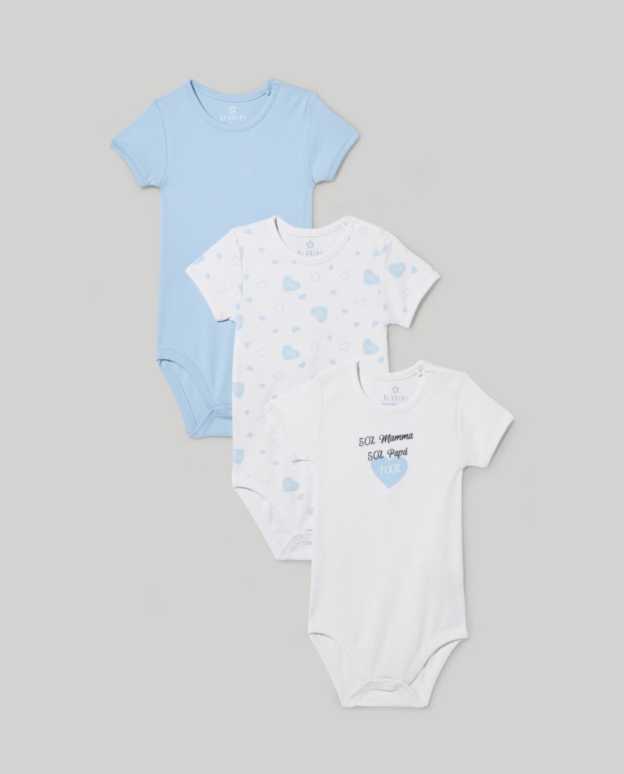 Nascita Blukids Body | Pack 3 Body In Puro Cotone Neonato