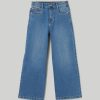 Ragazzi Blukids Jeans E Pantaloni | Denim Wide Leg Fit In Cotone Elasticizzato Ragazza