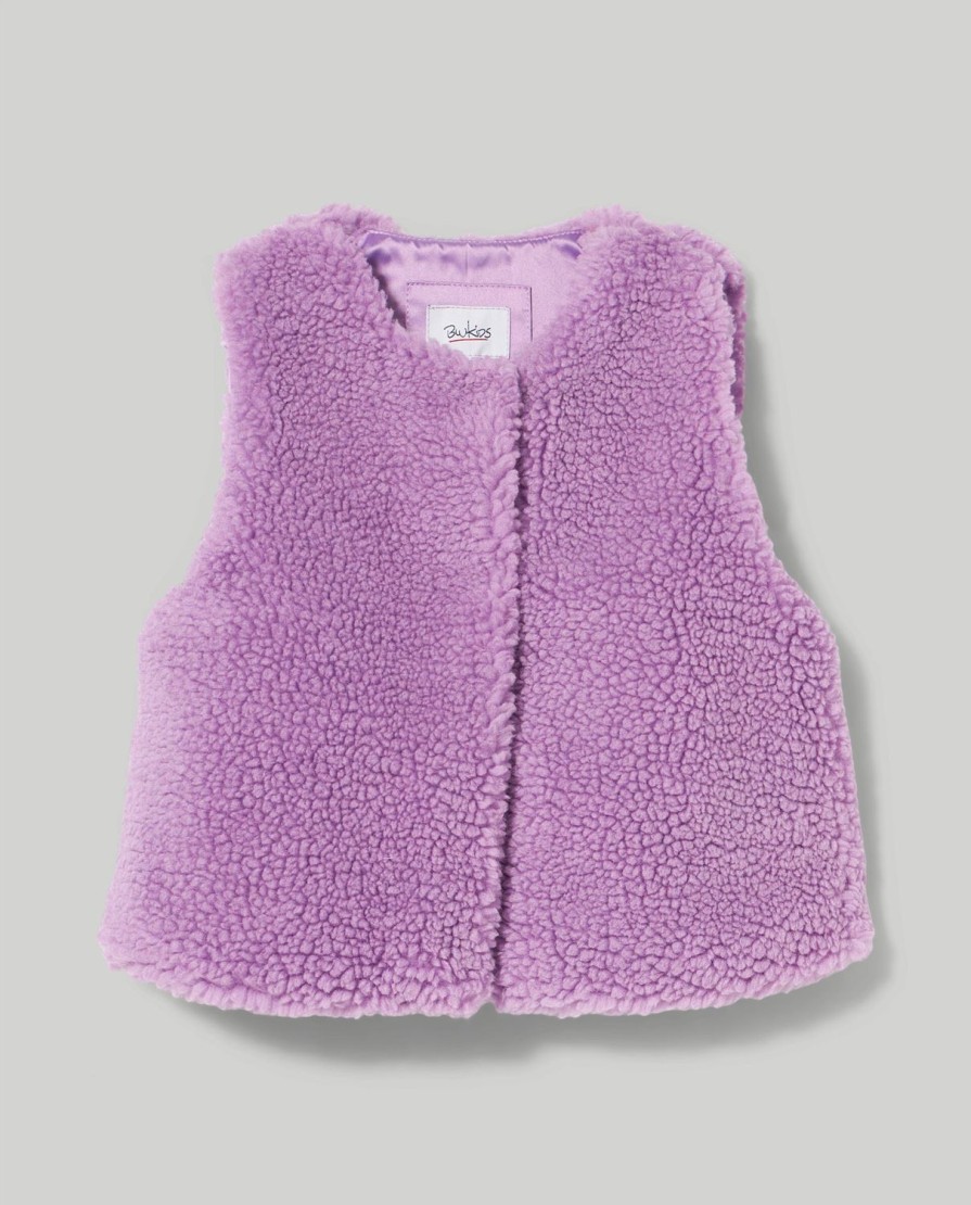 Bambini Blukids Maglioni | Gilet In Finta Pelliccetta Bambina