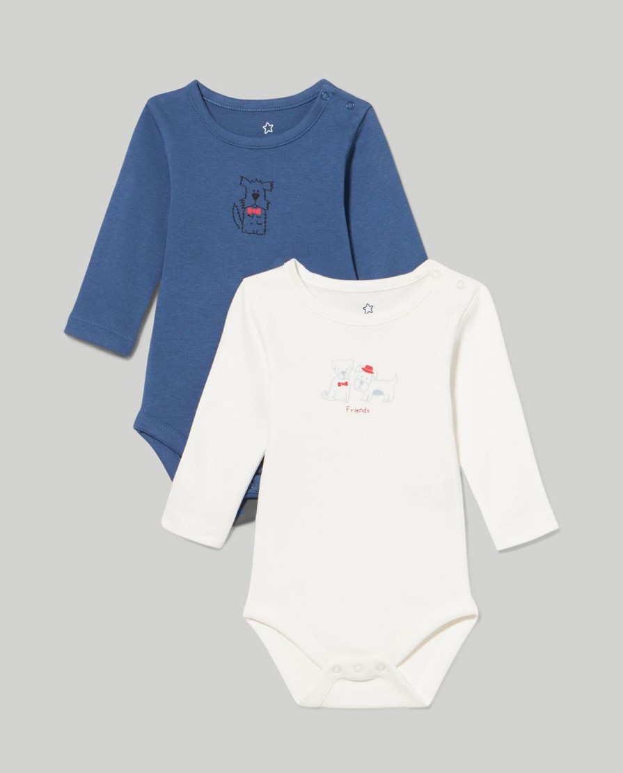 Nascita Blukids Body | Pack 2 Body In Puro Cotone Neonato