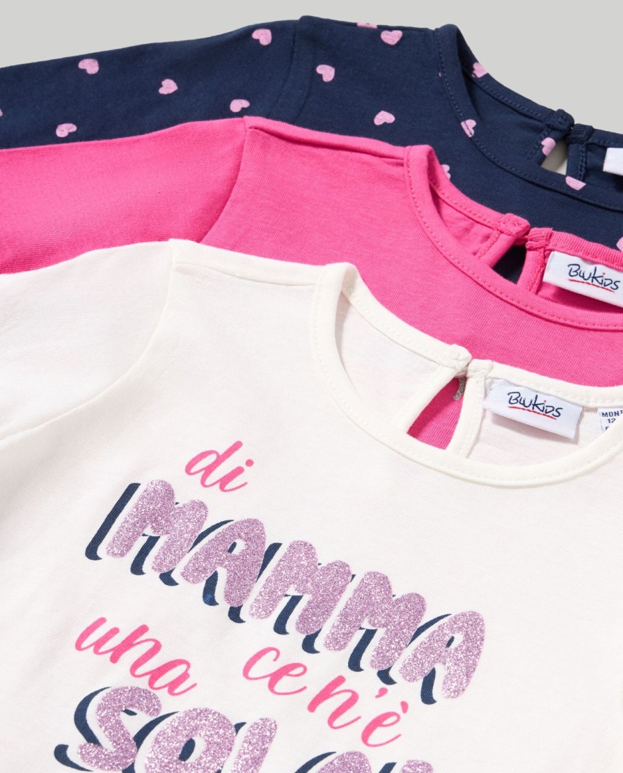 Neonata 9-36 Mesi Blukids Magliette | Pack 3 T-Shirt A Maniche Lunghe Neonata