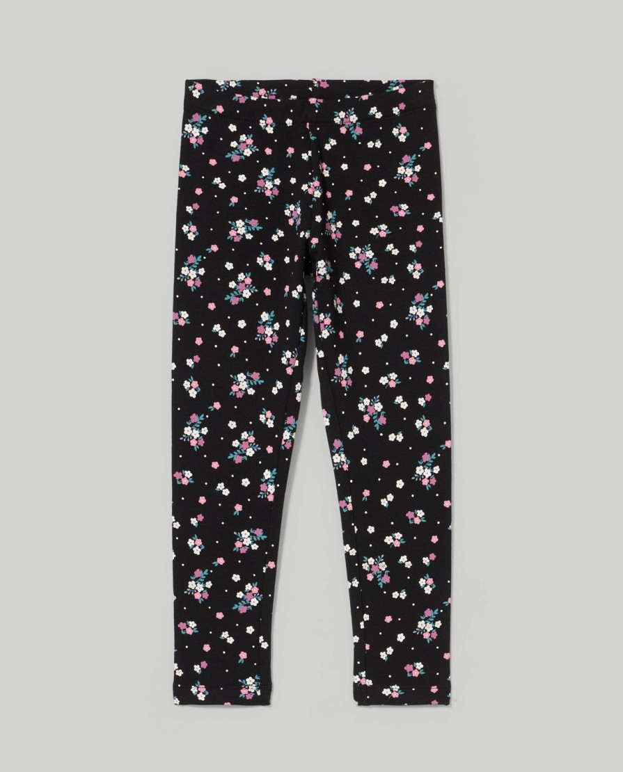 Bambini Blukids Leggings | Leggings In Felpa Di Cotone Elasticizzato Bambina