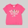 Bambini Blukids Magliette | T-Shirt In Cotone Elasticizzato Con Stampa Bambina