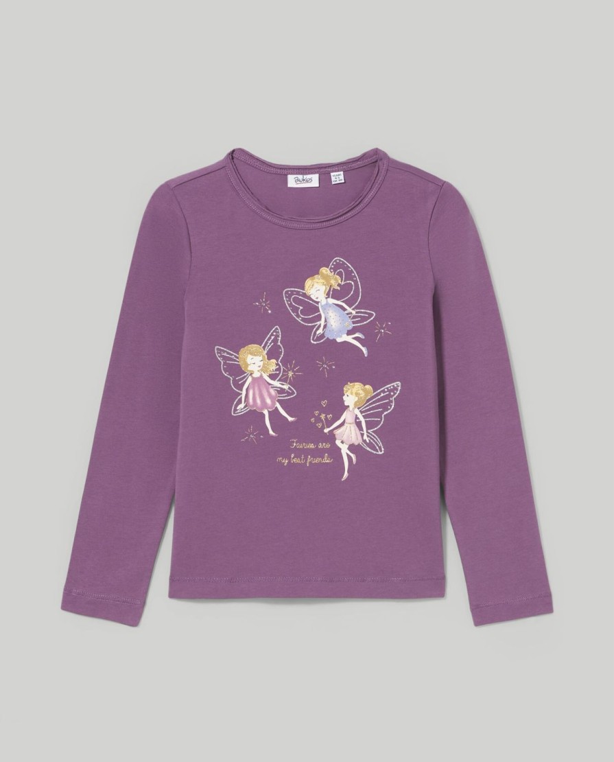 Bambini Blukids Magliette | T-Shirt Con Stampa Glitter Bambina