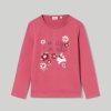 Bambini Blukids Magliette | T-Shirt In Cotone Elasticizzato Bambina