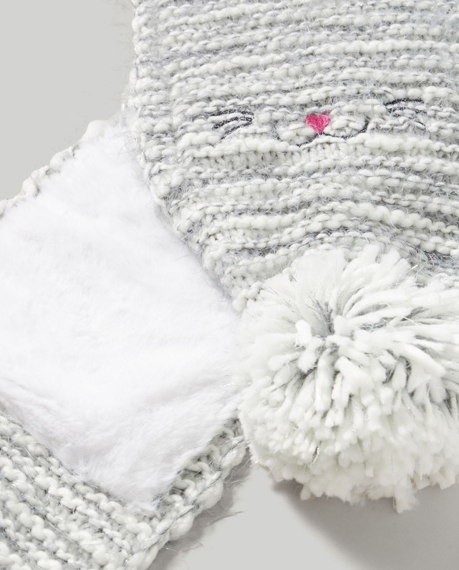 Bambini Blukids Accessori | Sciarpa Tricot Con Ricami