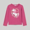 Bambini Blukids Magliette | T-Shirt In Cotone Elasticizzato Con Glitter Bambina