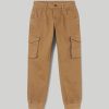 Ragazzi Blukids Jeans E Pantaloni | Pantaloni Cargo In Cotone Elasticizzato Ragazzo