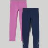 Bambini Blukids Leggings | Pack 2 Leggings In Felpa Elasticizzata Bambina