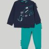 Neonato 9-36 Mesi Blukids Completini | Jogging Set In Puro Cotone Con Applicazioni Neonato