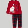 Bambini Blukids Pigiami | Pigiama In Pile Family Natale Bambina