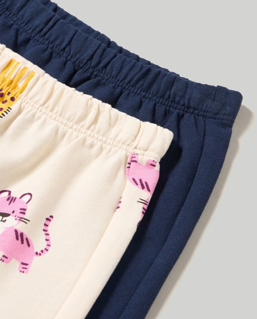 Neonata 9-36 Mesi Blukids Pantaloni E Jeans | Pack 2 Pantaloni In French Terry Neonata