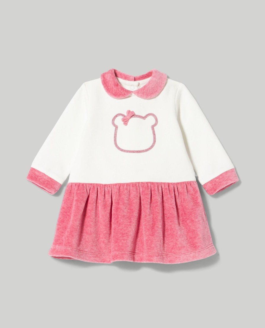 Neonata 9-36 Mesi Blukids Vestitini | Vestito In Ciniglia Neonata