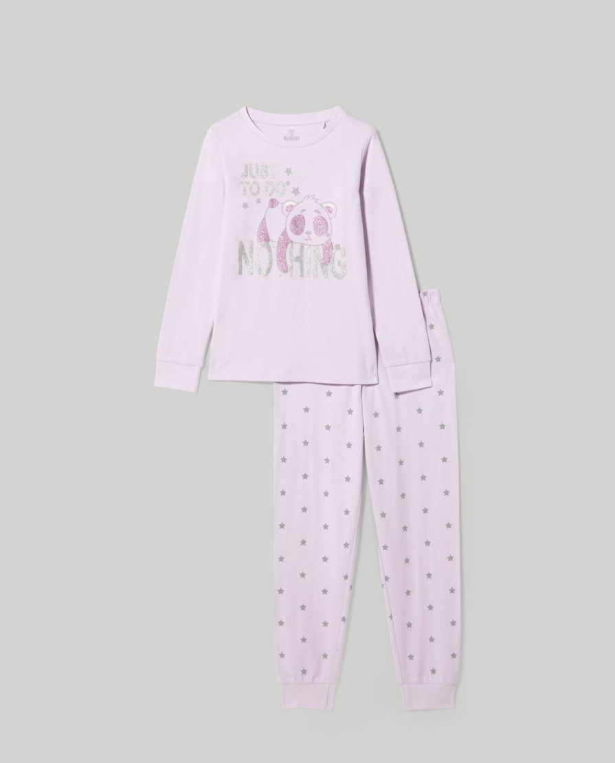 Bambini Blukids Pigiami | Set Pigiama Lungo Mini Me In Puro Cotone Bambina