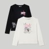 Ragazzi Blukids Magliette | Pack 2 T-Shirt In Puro Cotone Con Stampe Ragazza