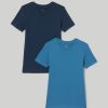 Bambini Blukids Magliette E Canottiere | Pack 2 T-Shirt Girocollo In Caldo Cotone Bambino