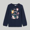 Bambini Blukids Magliette | T-Shirt In Cotone Elasticizzato Con Stampa Glitter Bambina